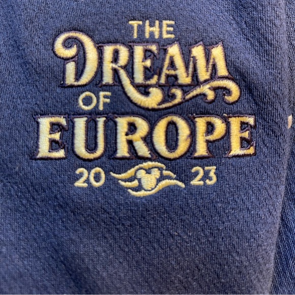 DISNEY CRUISE LINE DCL NIKE DREAM EUROPE 2023 MEDIUM NAVY QUARTER ZIP FLEECE NEW